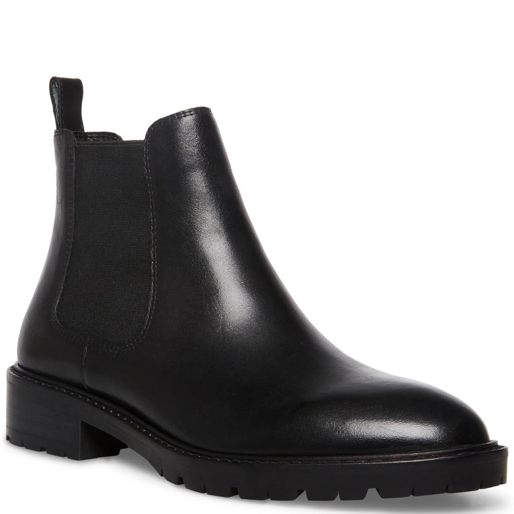 Black Leather Chelsea Boots